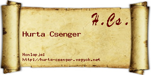 Hurta Csenger névjegykártya